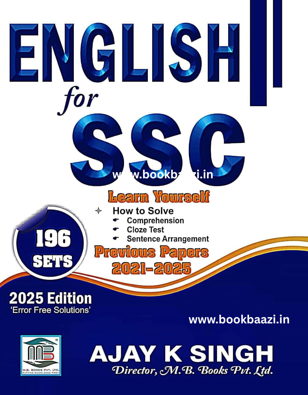 MB English for SSC 196 Sets 2025 Edition by Ajay K. Singh