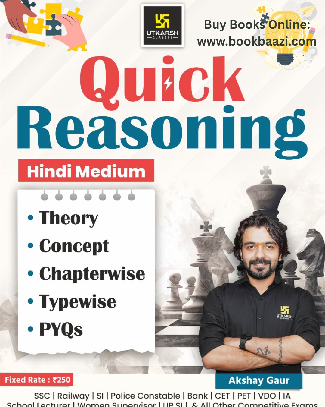 Utkarsh Quick Reasoning With Concepts By Akshay Gaur Sir