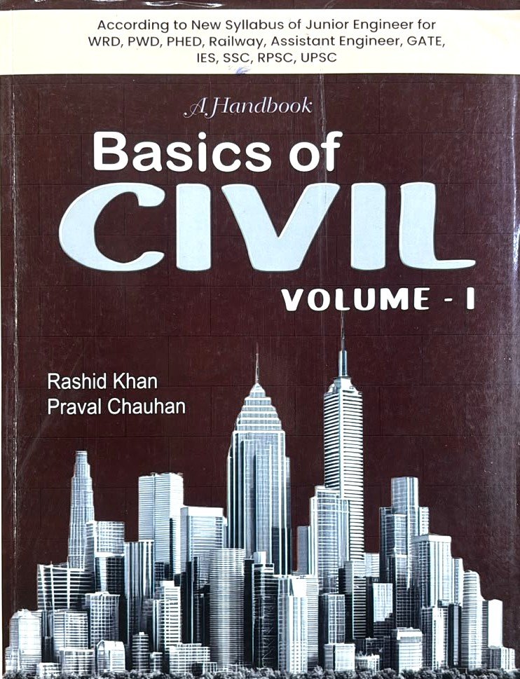 A Handbook Basics of Civil Volume 1 by Rashid Khan, Praval Chauhan Updated Edition 2027